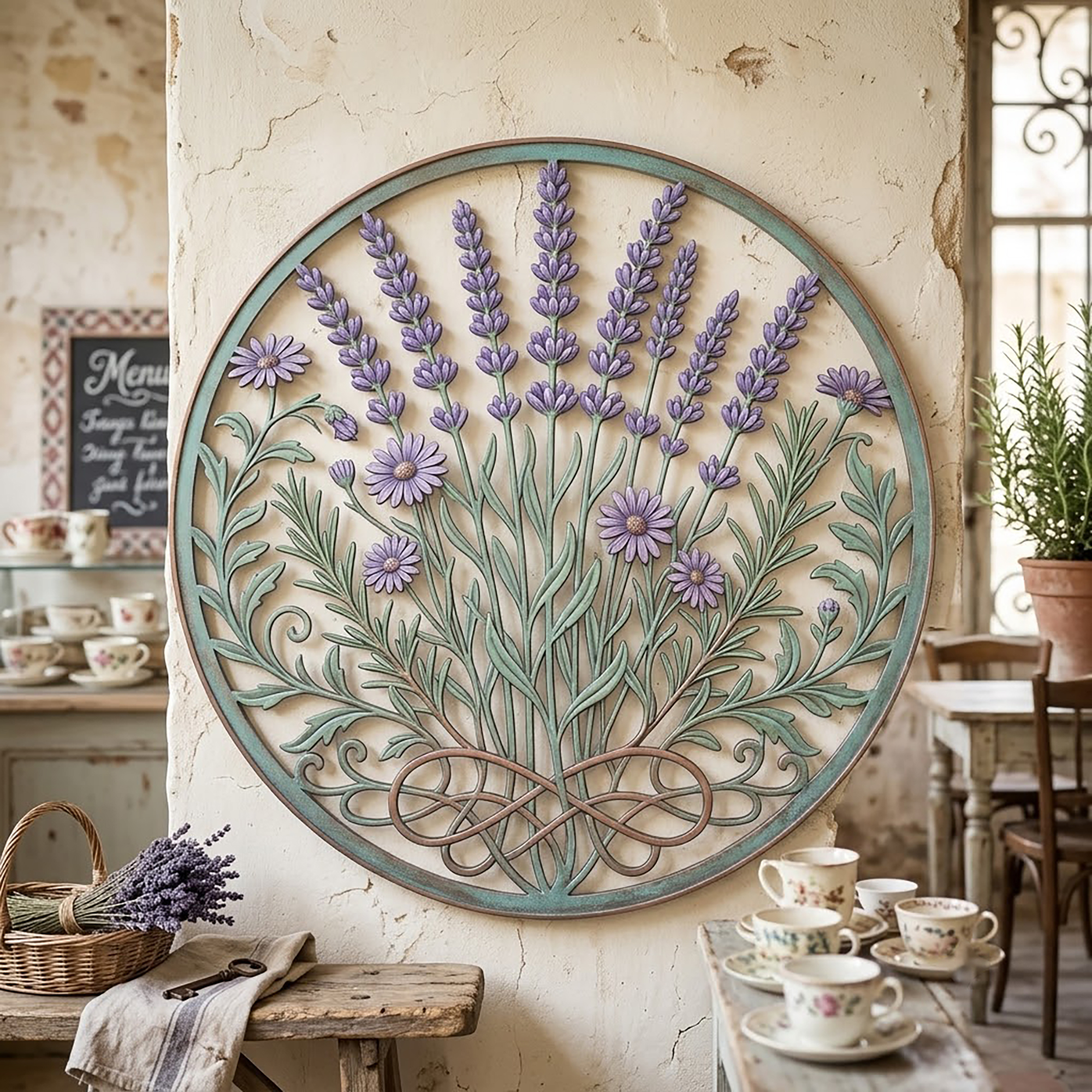 Lavender Metal Wall Art - product view 2