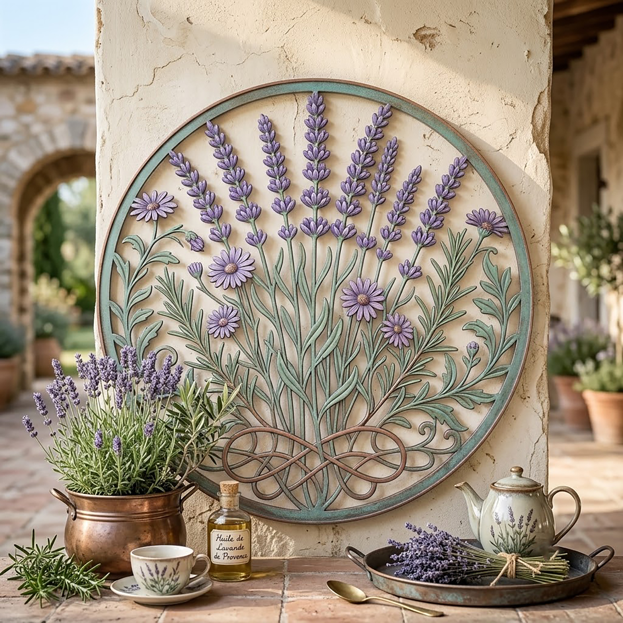 Lavender Metal Wall Art - product view 3