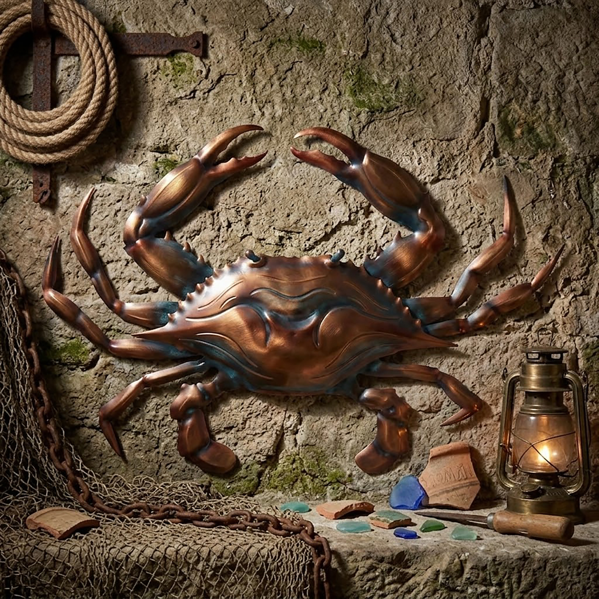 Blue Crab Metal Wall Art - product view 3