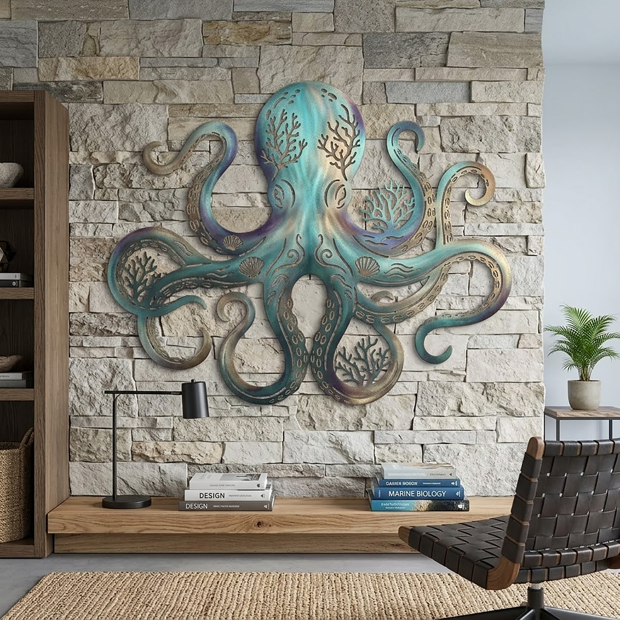 Octopus Metal Wall Art - product view 2