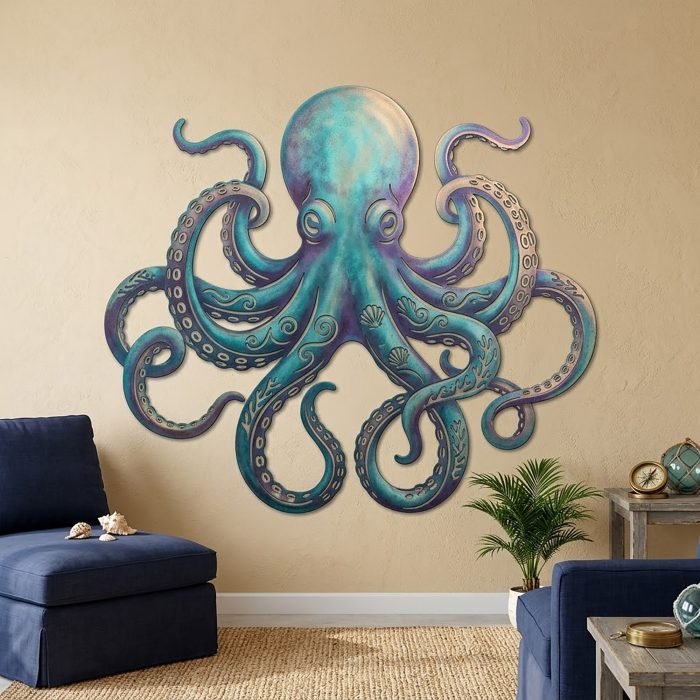 Octopus Metal Wall Art