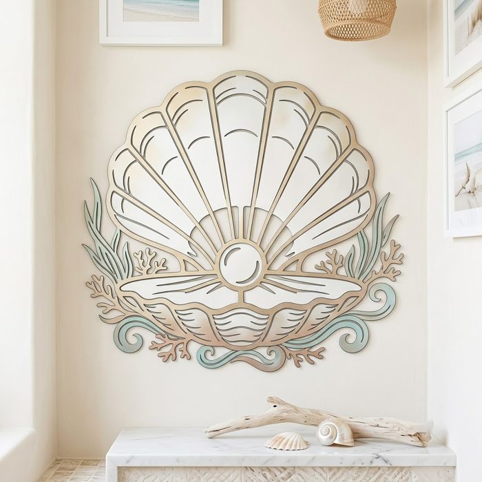 Seashell Metal Wall Art