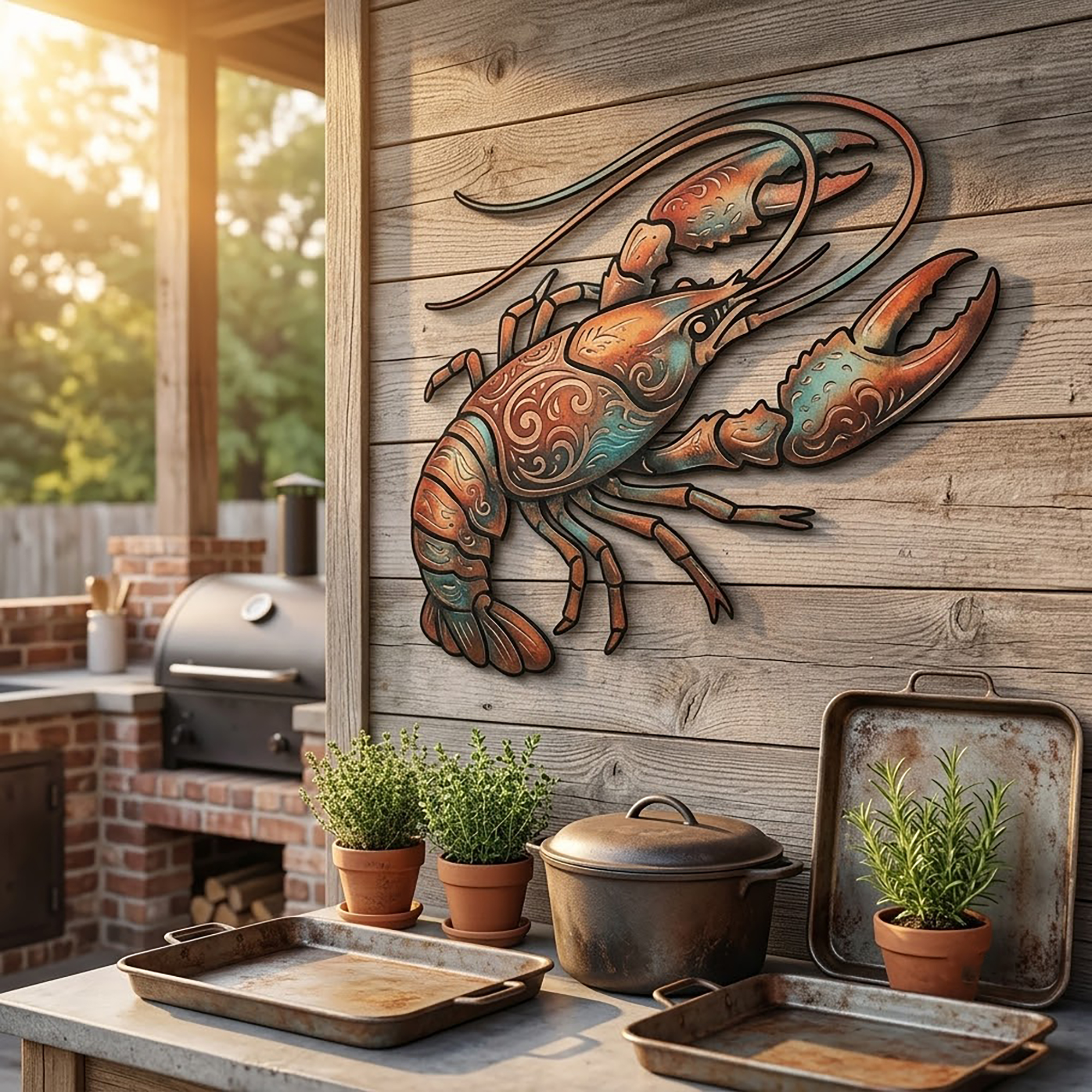 Lobster Metal Wall Art