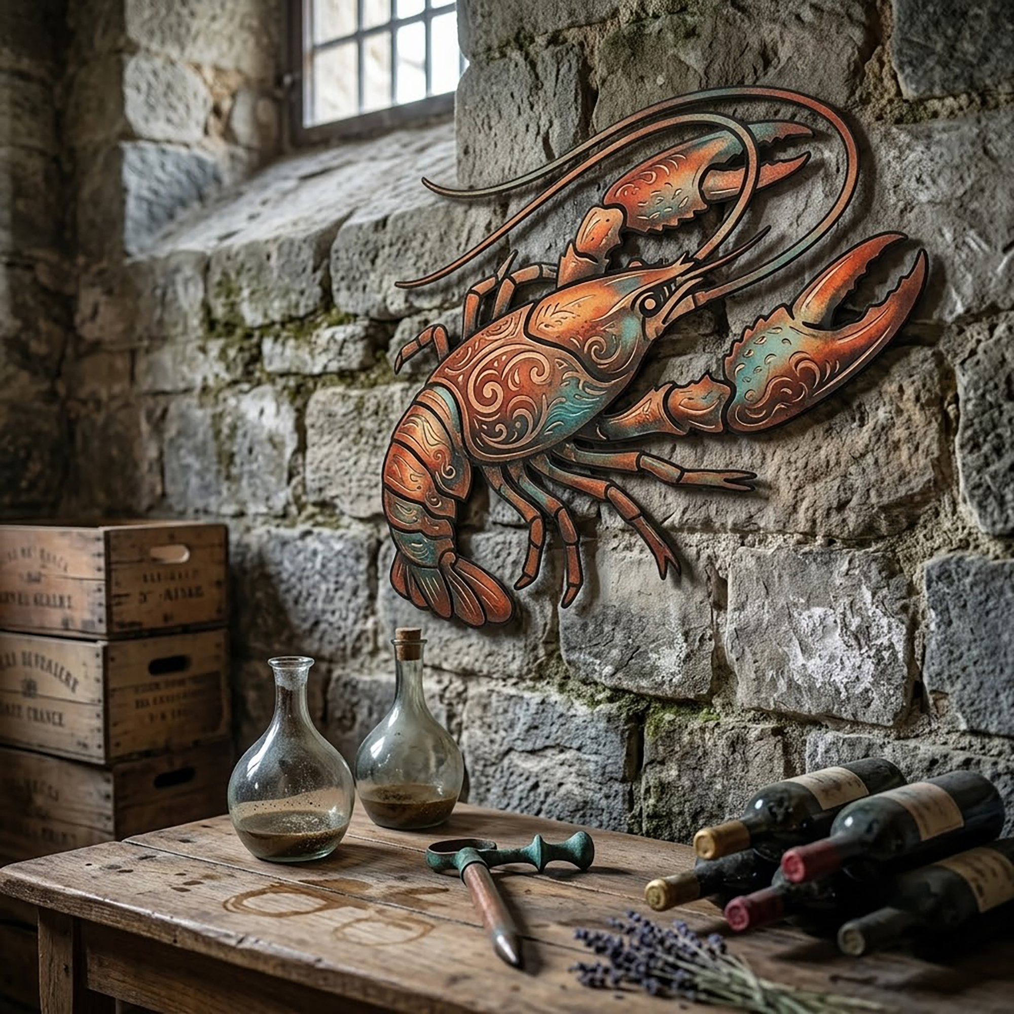Lobster Metal Wall Art - product view 2