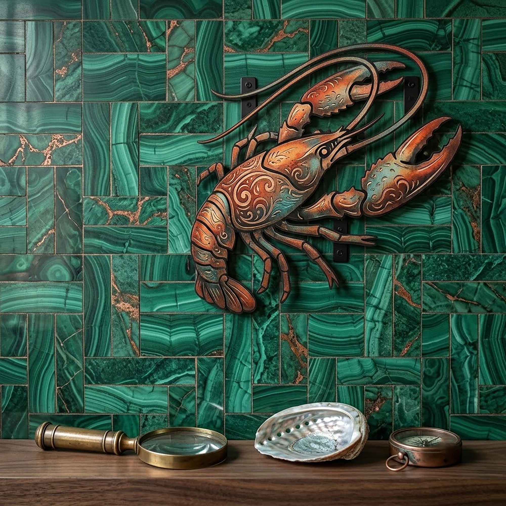 Lobster Metal Wall Art - product view 3