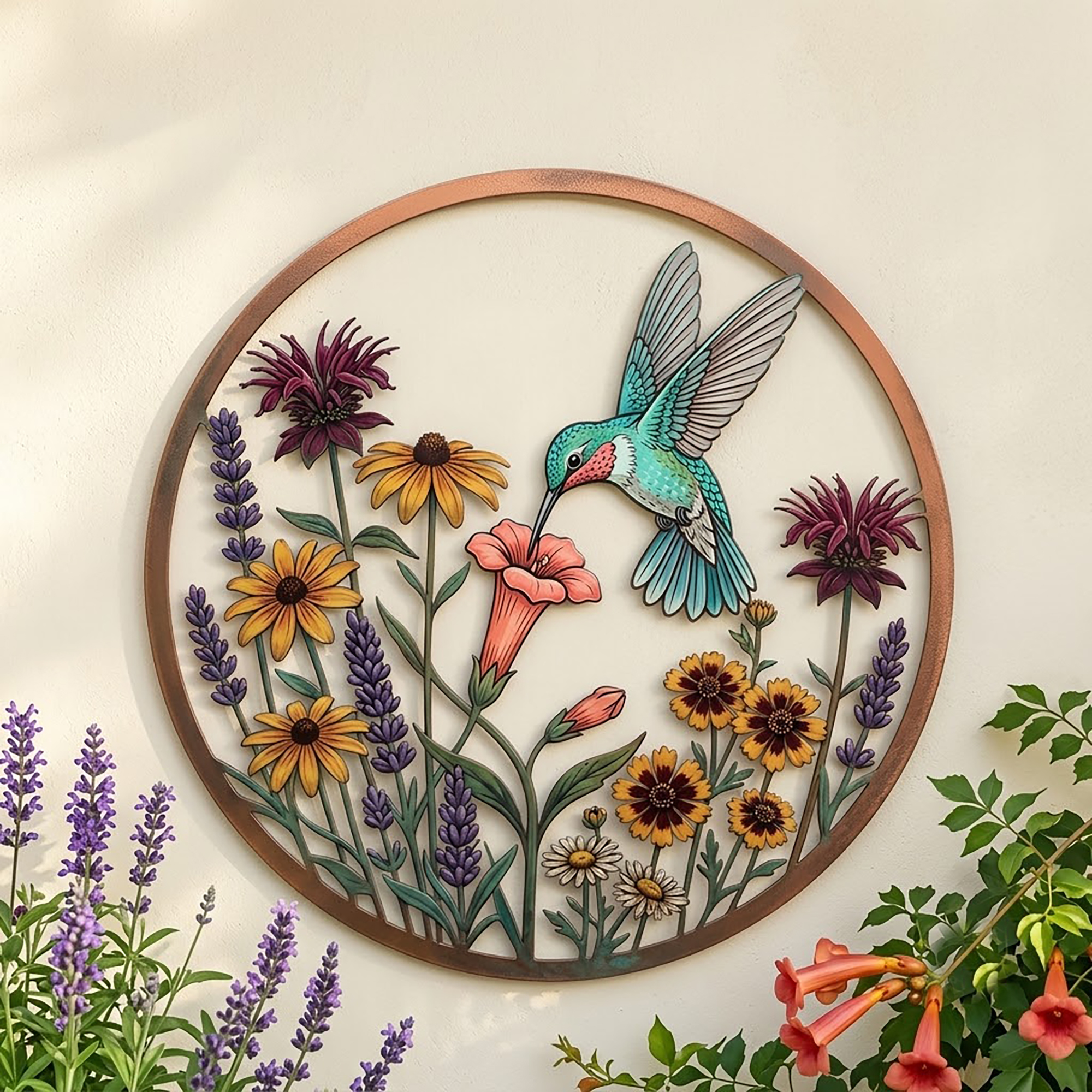 Hummingbird Metal Wall Art