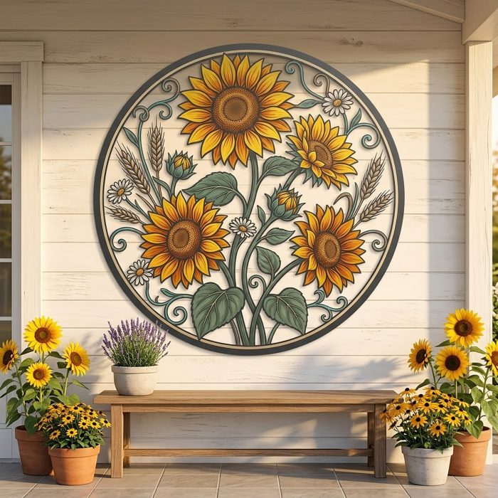 Sunflower Metal Wall Art