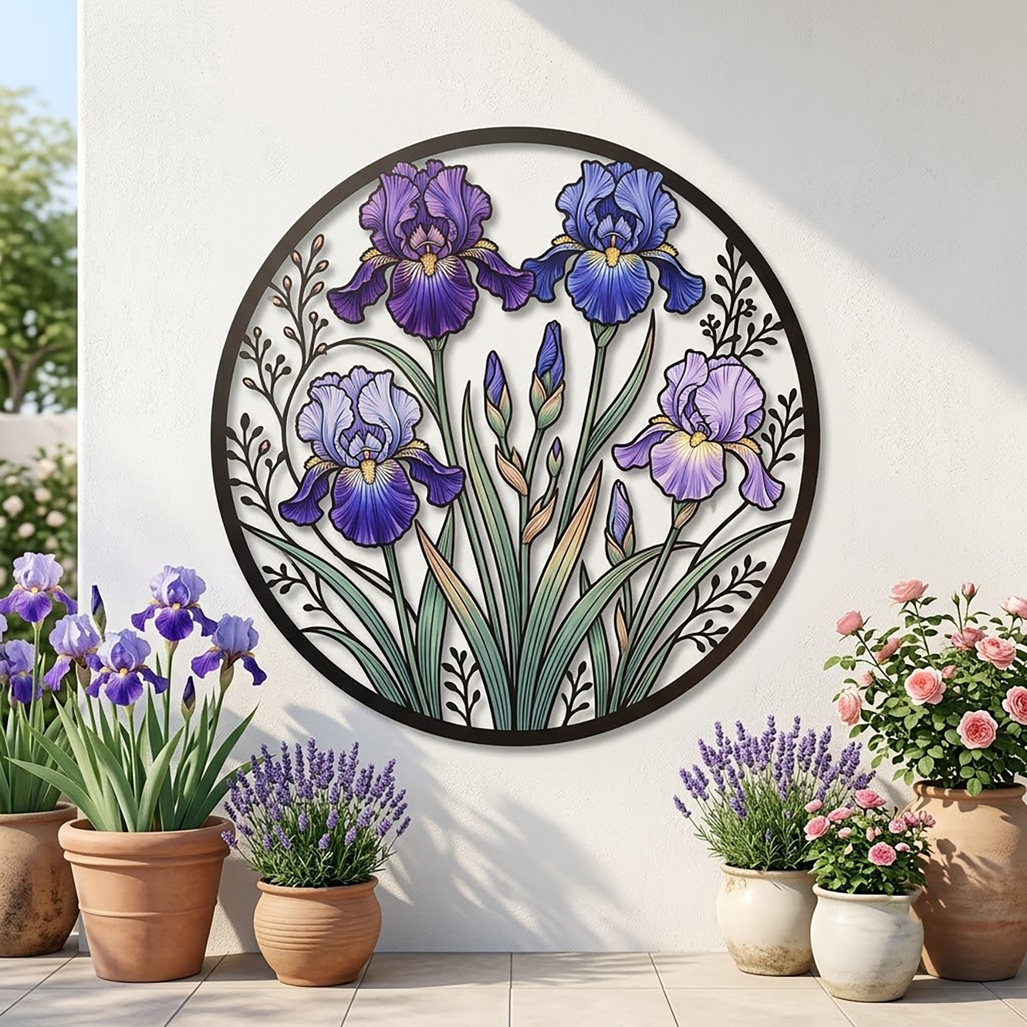Iris Metal Wall Art