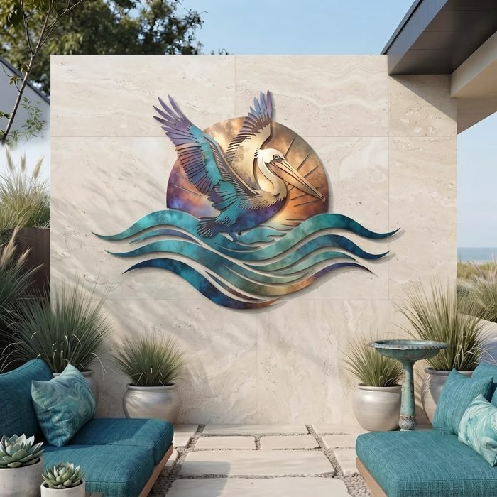 Pelican Metal Wall Art