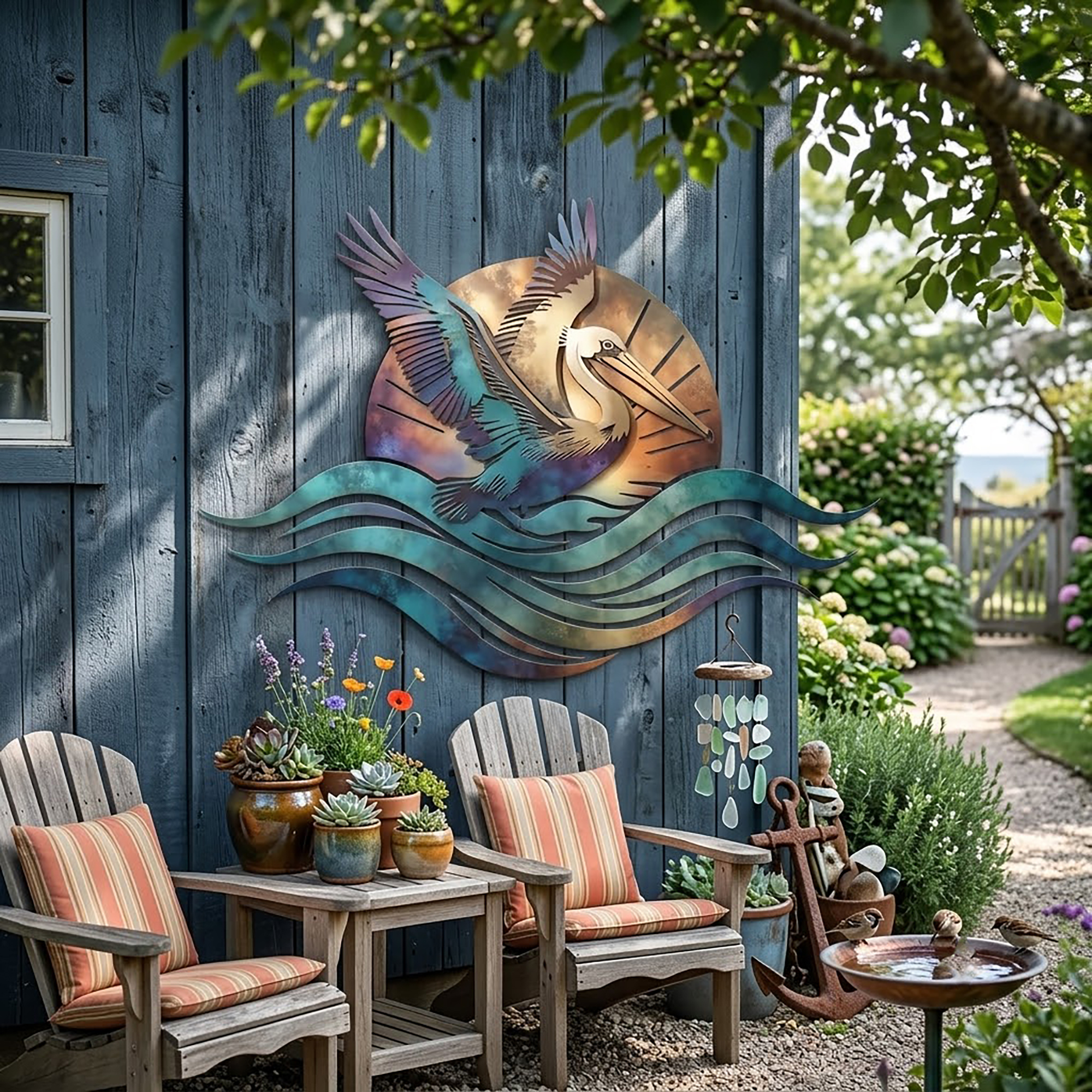 Pelican Metal Wall Art - product view 2