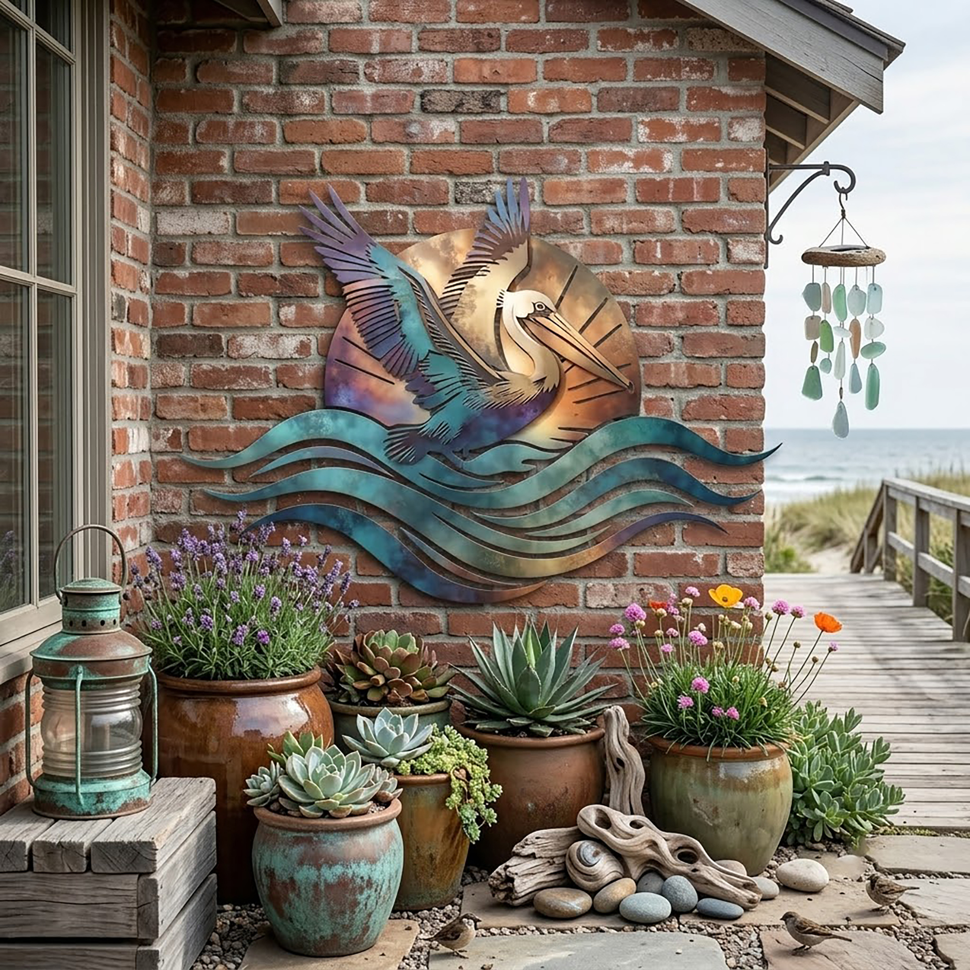 Pelican Metal Wall Art - product view 3