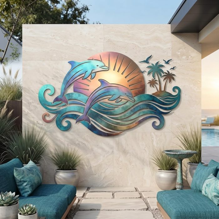 Dolphin Metal Wall Art