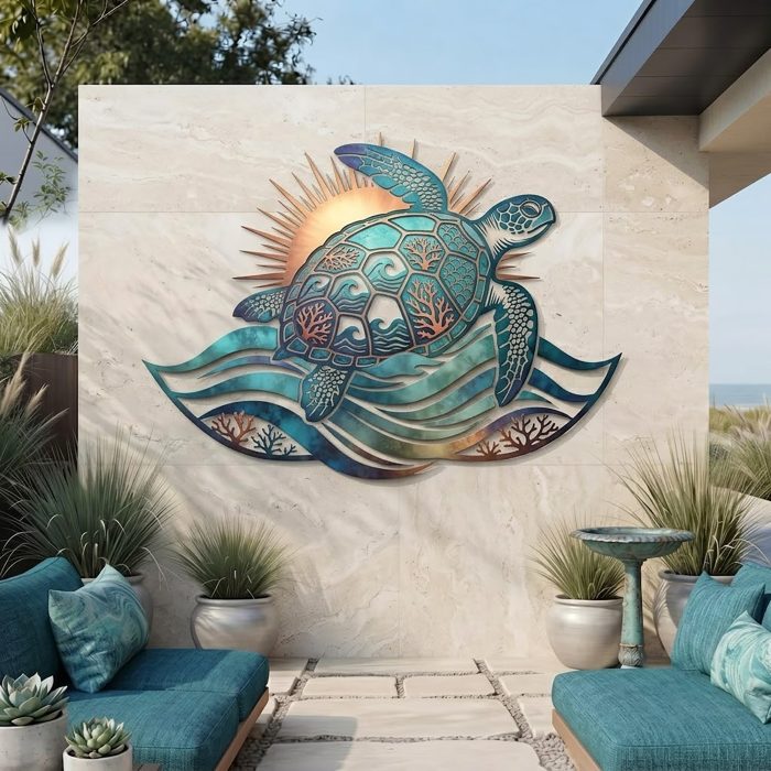 Sea Turtle Metal Wall Art