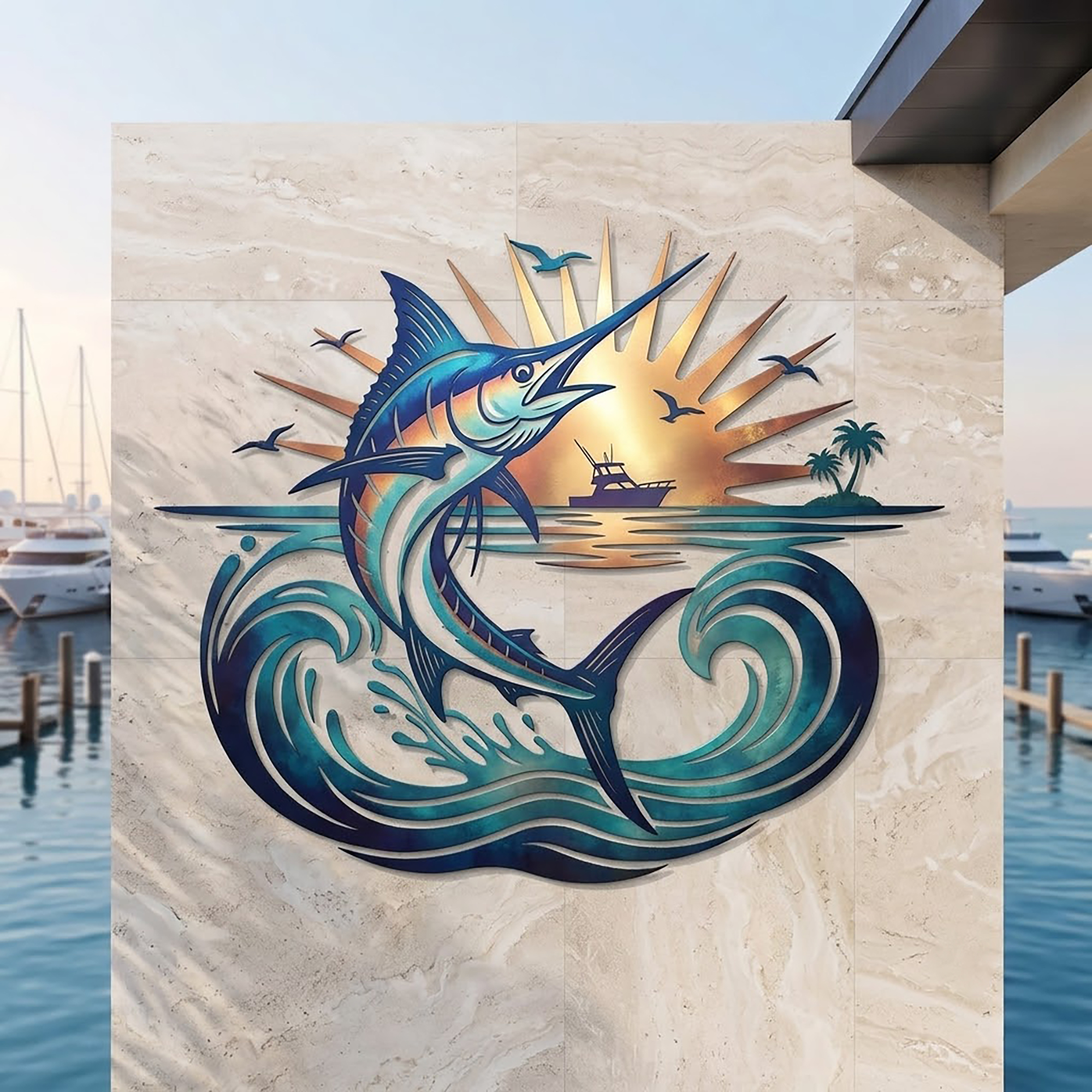 Marlin Metal Wall Art