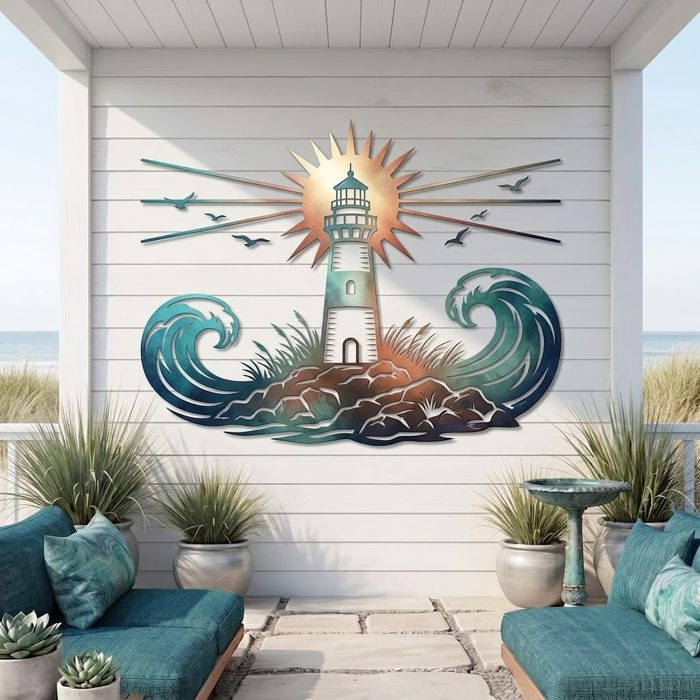 Lighthouse Metal Wall Art