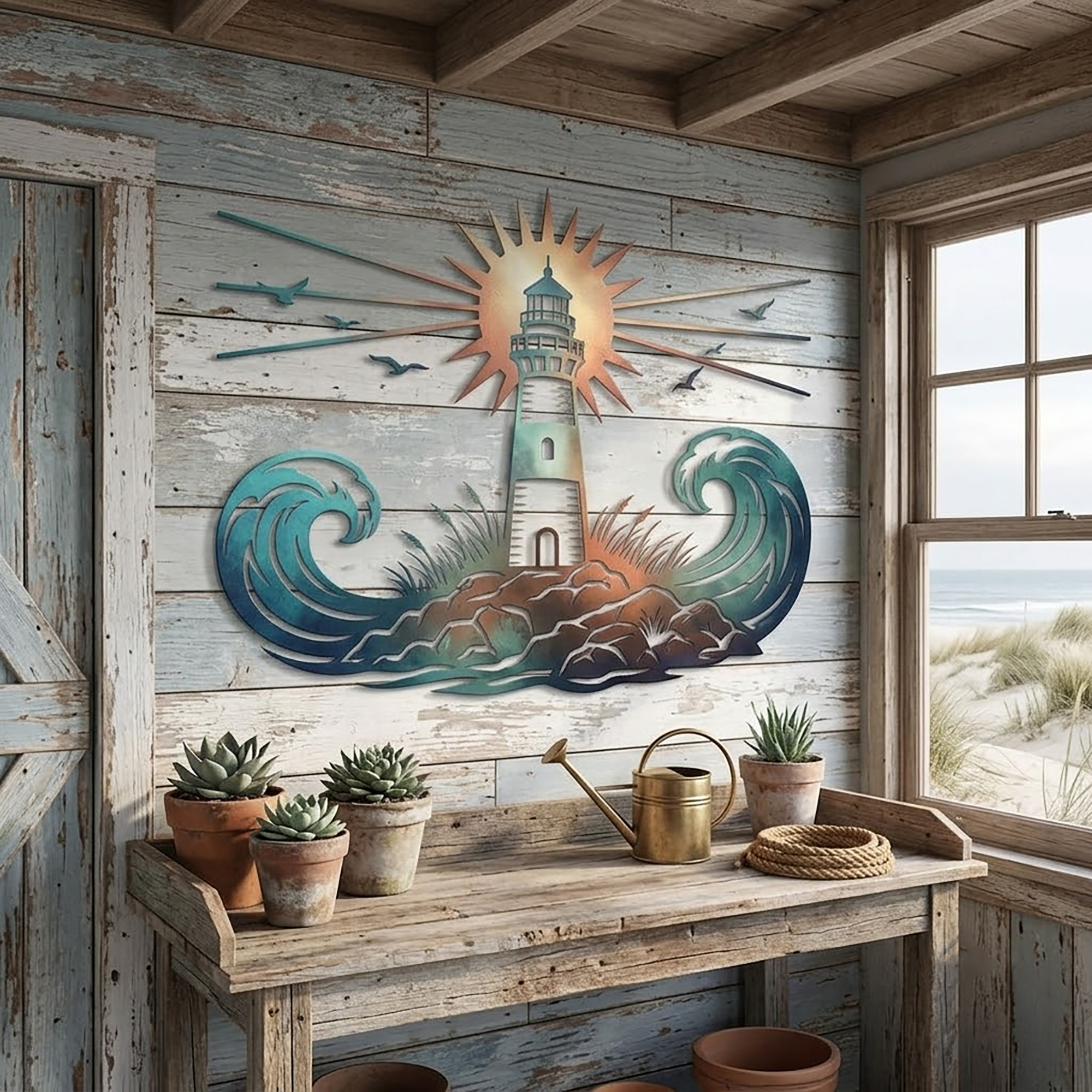 Lighthouse Metal Wall Art - product view 2