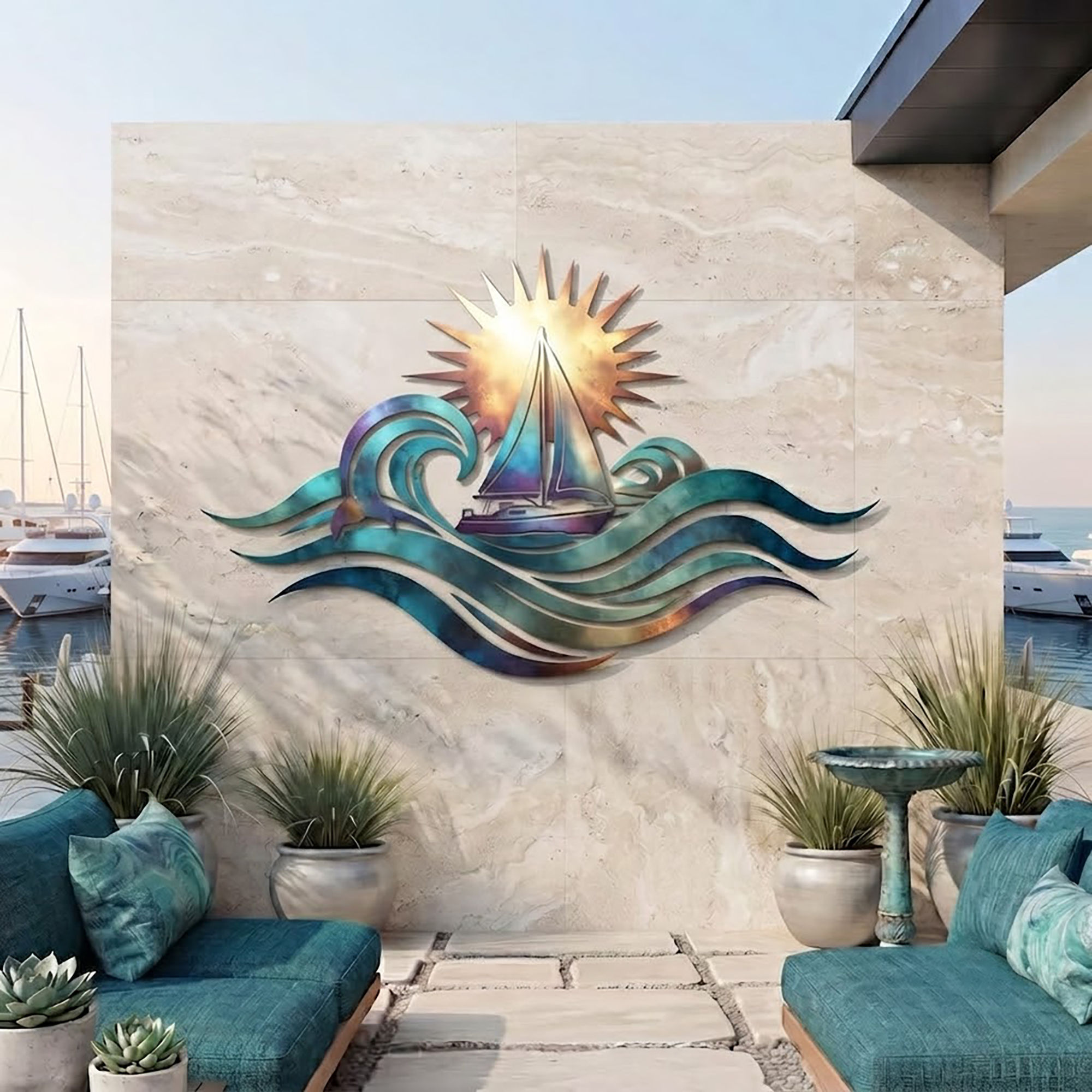 Sailboat Metal Wall Art