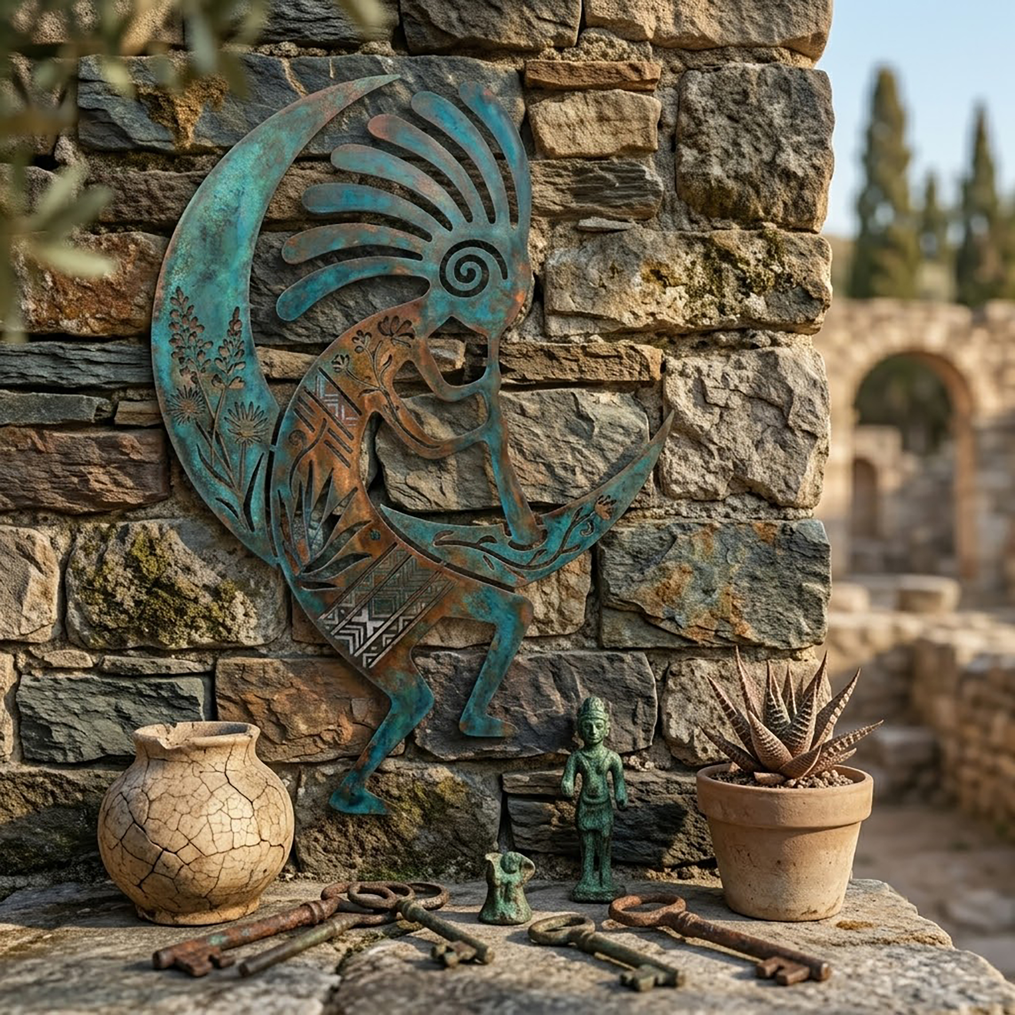 Kokopelli Metal Wall Art - product view 3