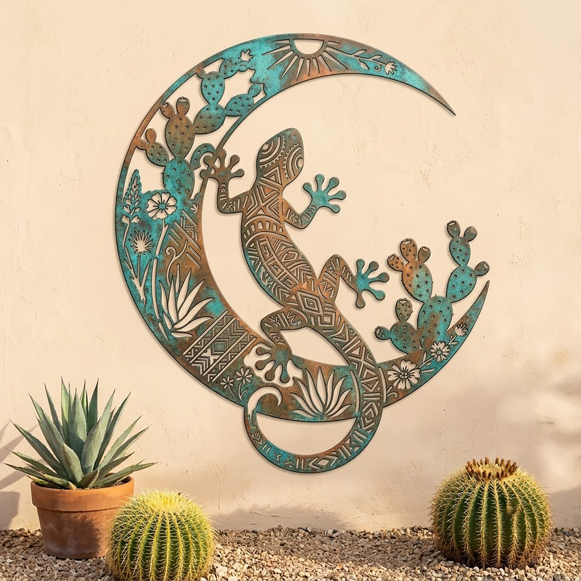 Gecko Metal Wall Art
