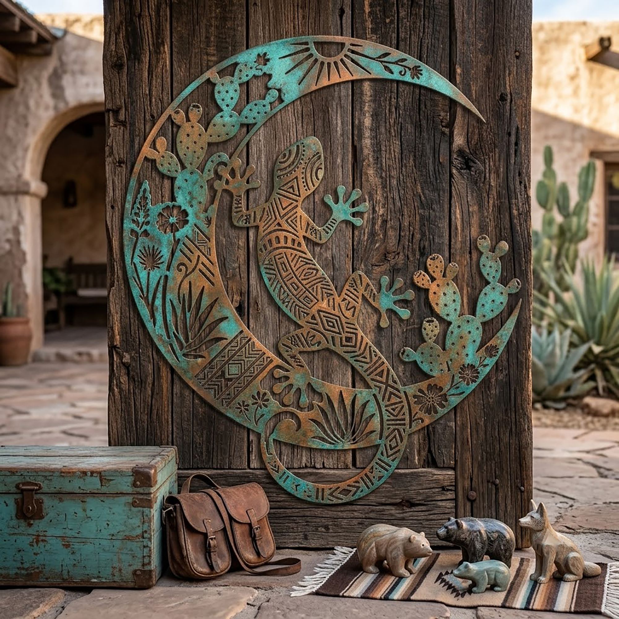 Gecko Metal Wall Art - product view 2