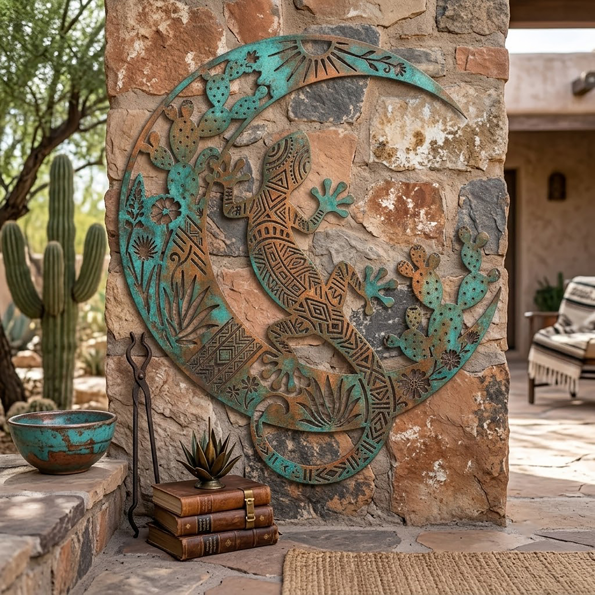Gecko Metal Wall Art - product view 3