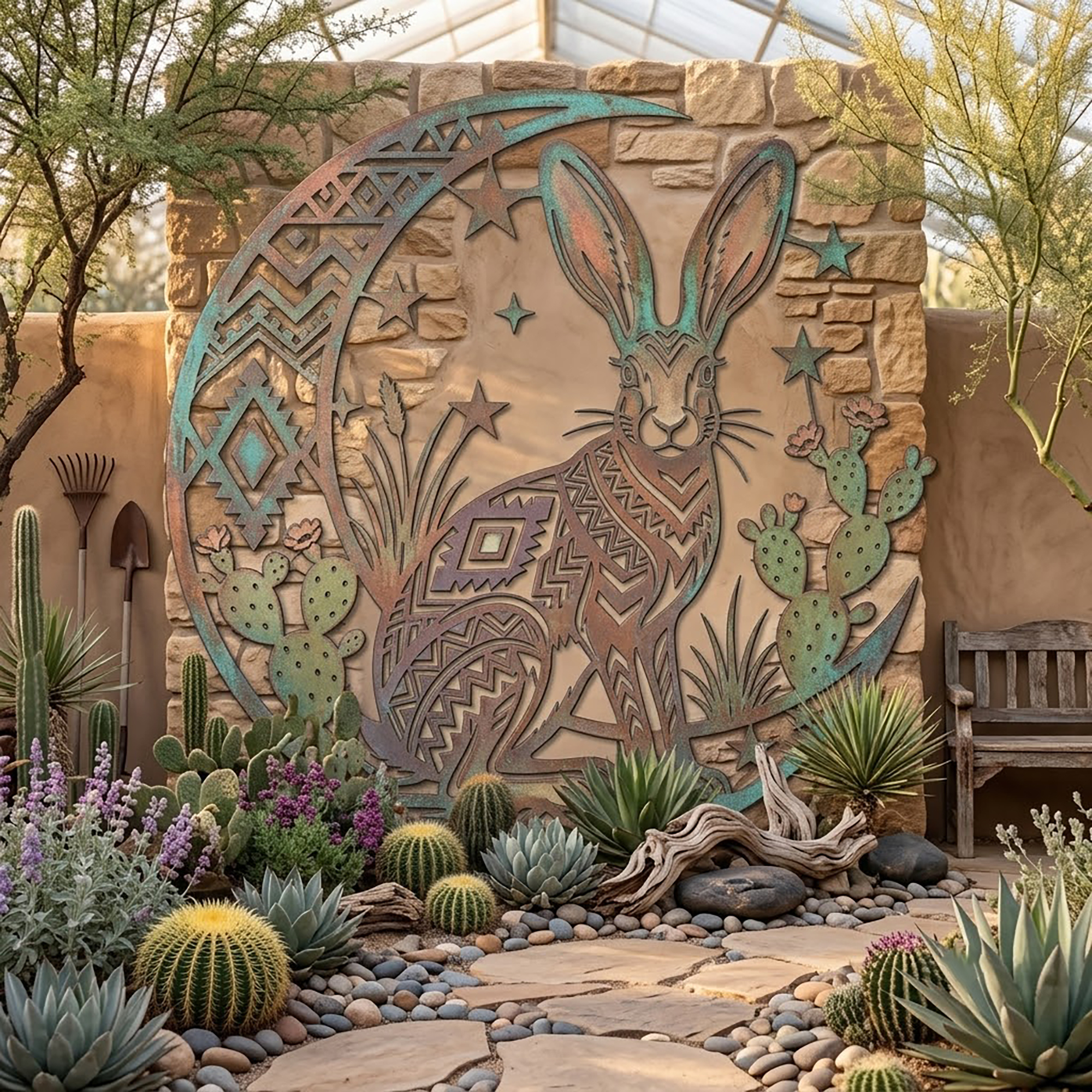 Jackrabbit Metal Wall Art - product view 2