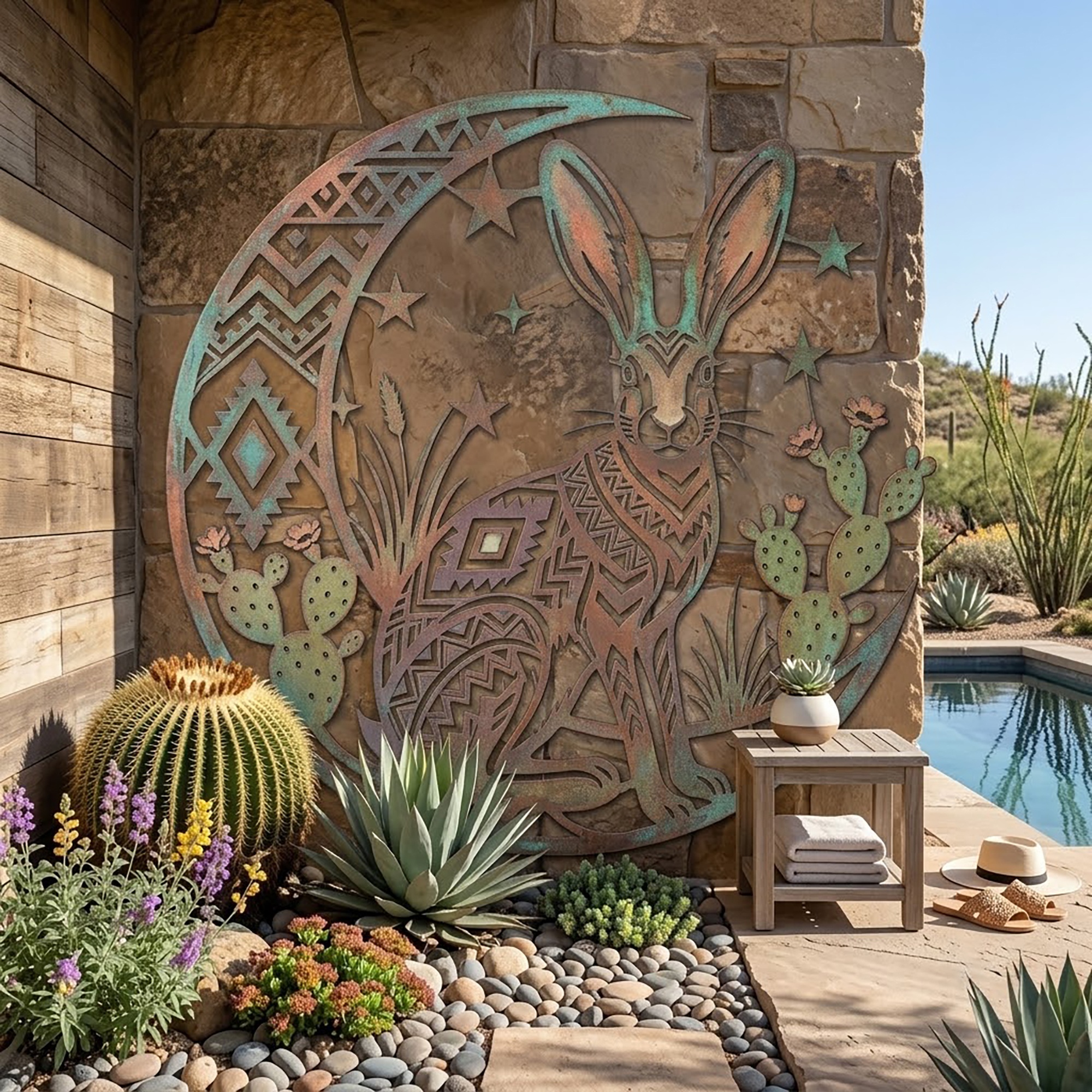 Jackrabbit Metal Wall Art - product view 3