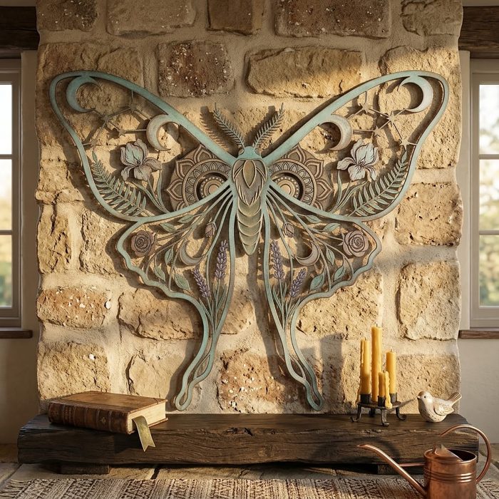 Luna Moth Metal Wall Art