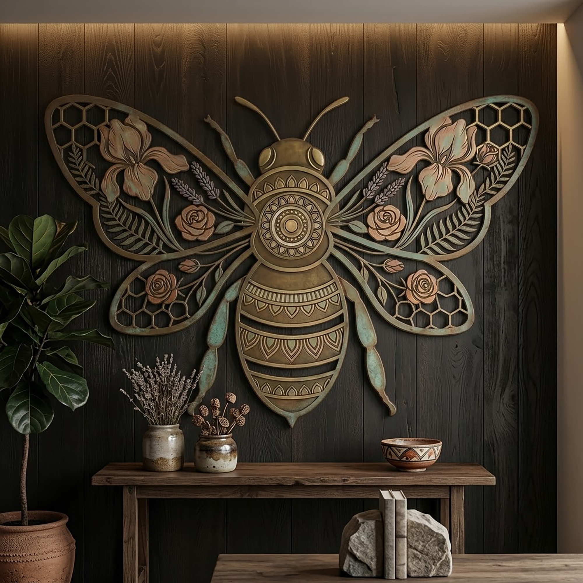 Bee Metal Wall Art - product view 2