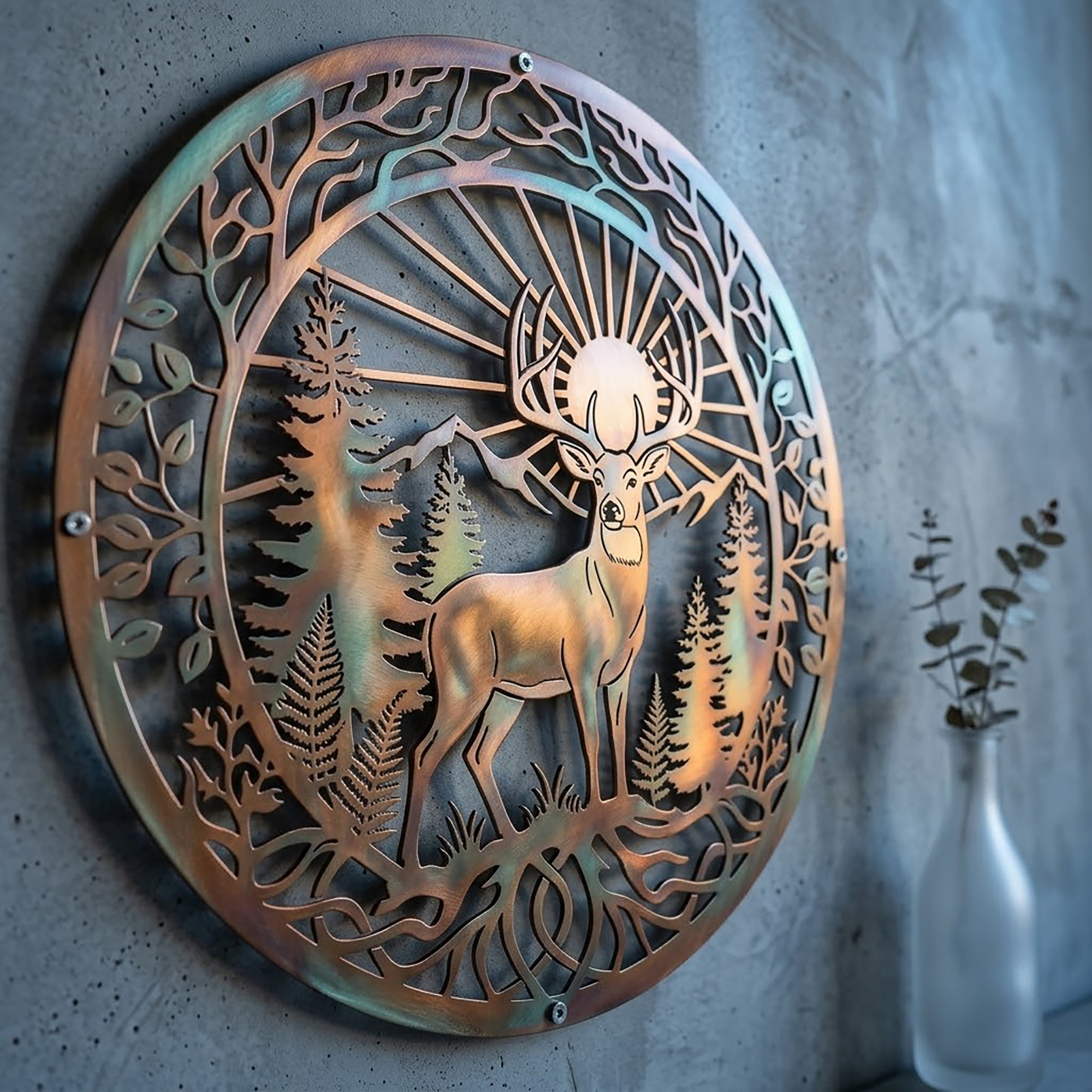 Owl Tree of Life Metal Wall Art - product view 2