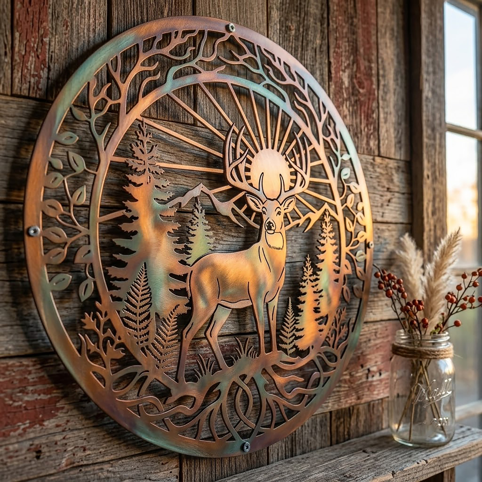 Owl Tree of Life Metal Wall Art - product view 3