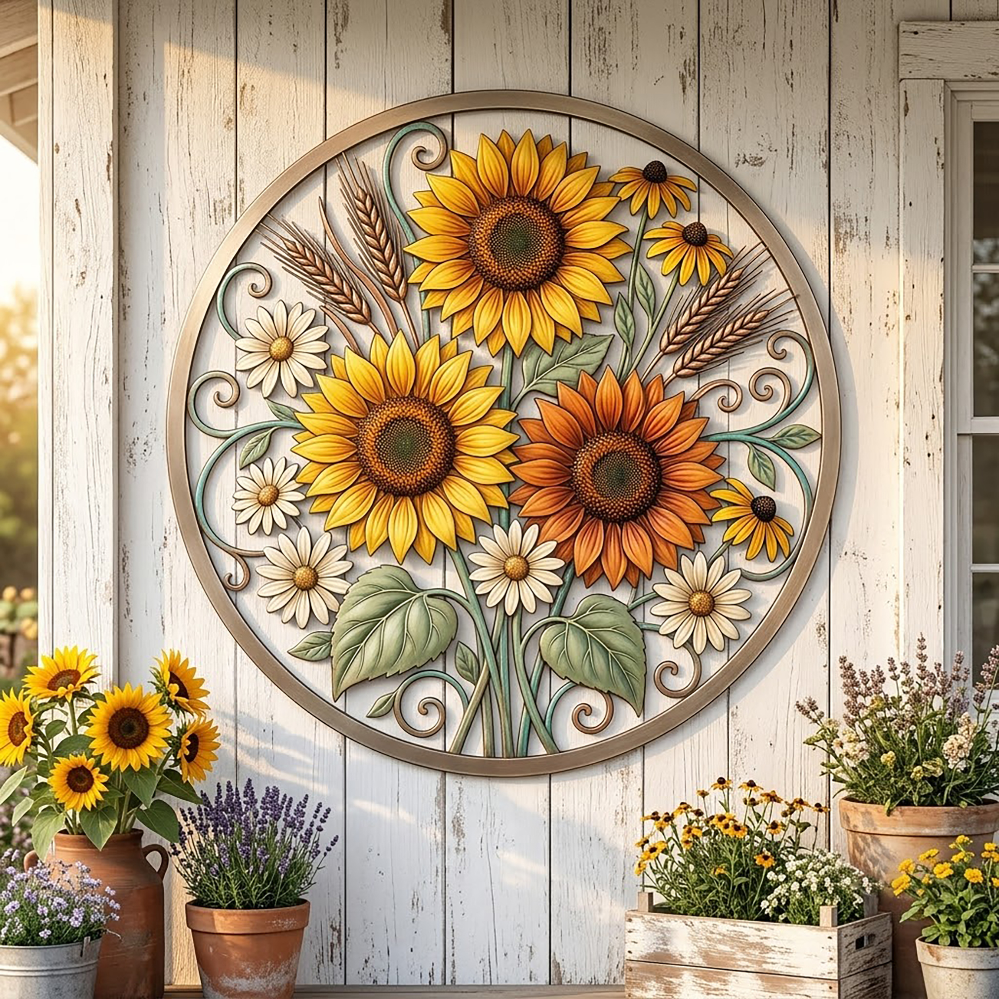 Sunflower Metal Wall Art