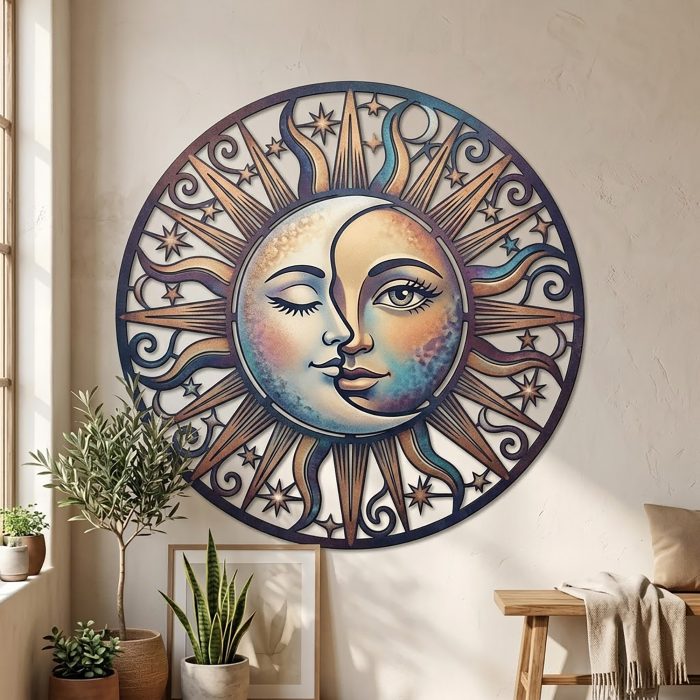 Sun and Moon Metal Wall Art