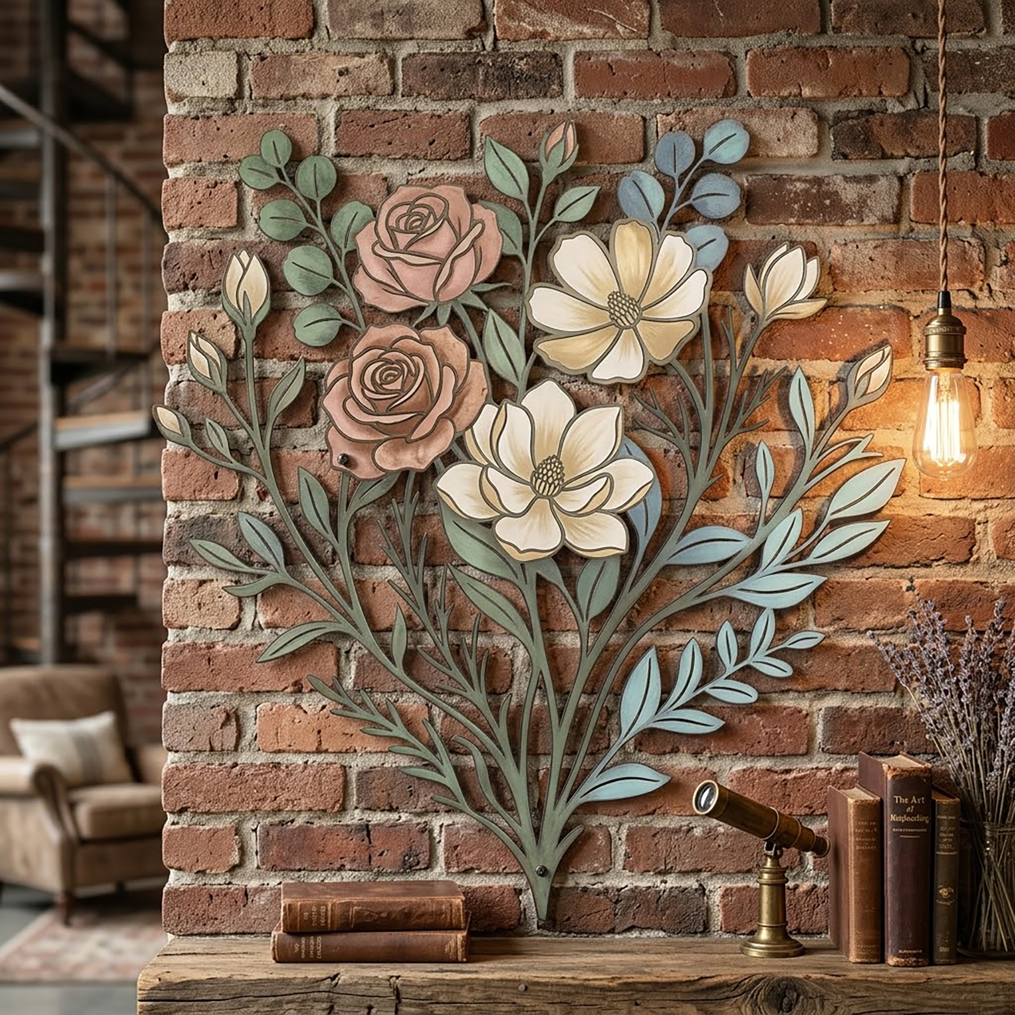 Wildflower Metal Wall Art - product view 2