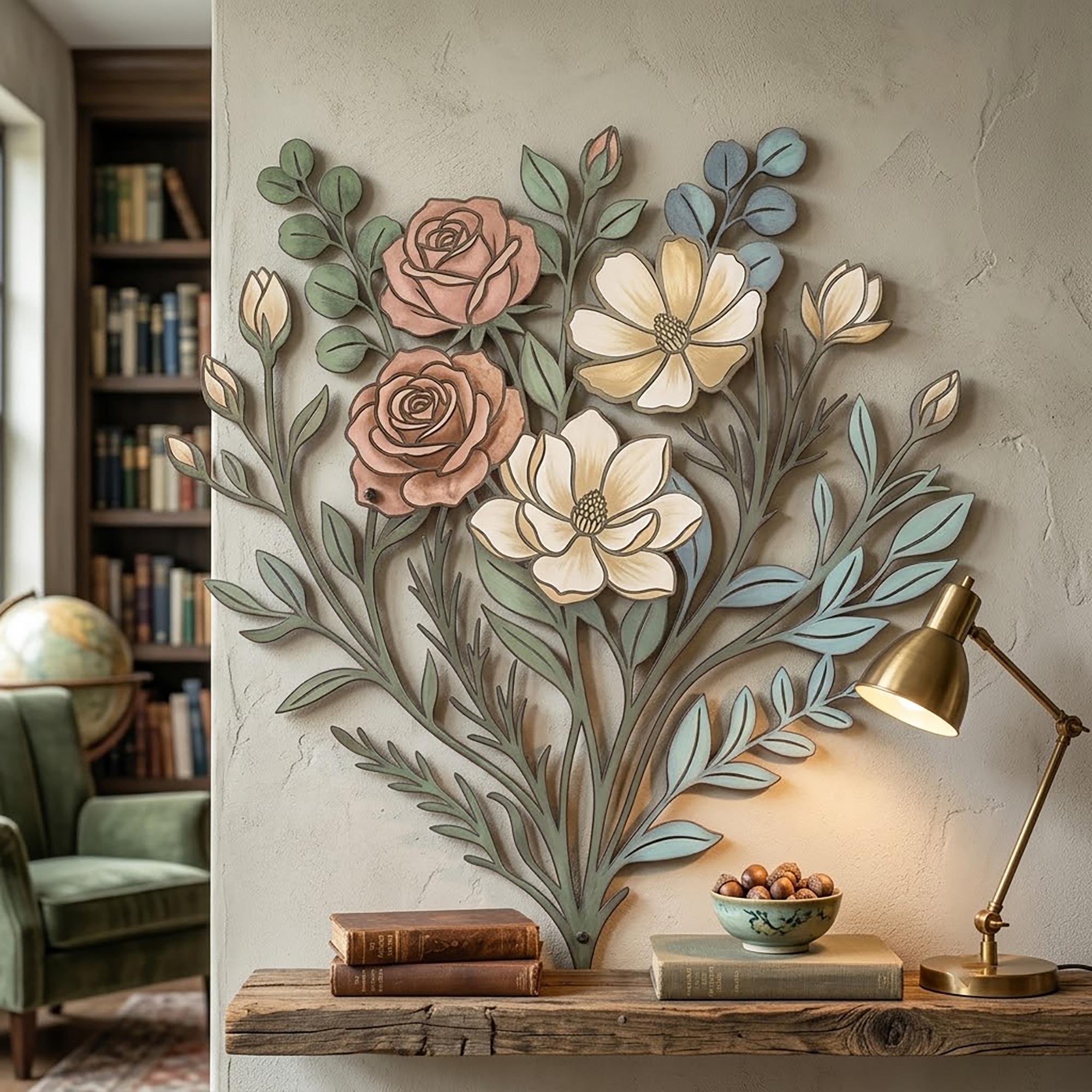 Wildflower Metal Wall Art - product view 3