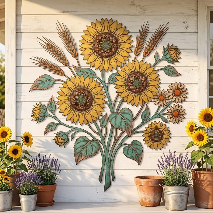 Sunflower Metal Wall Art
