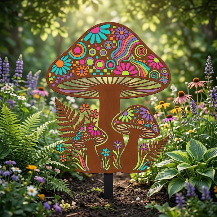 Mushroom Garden Stake