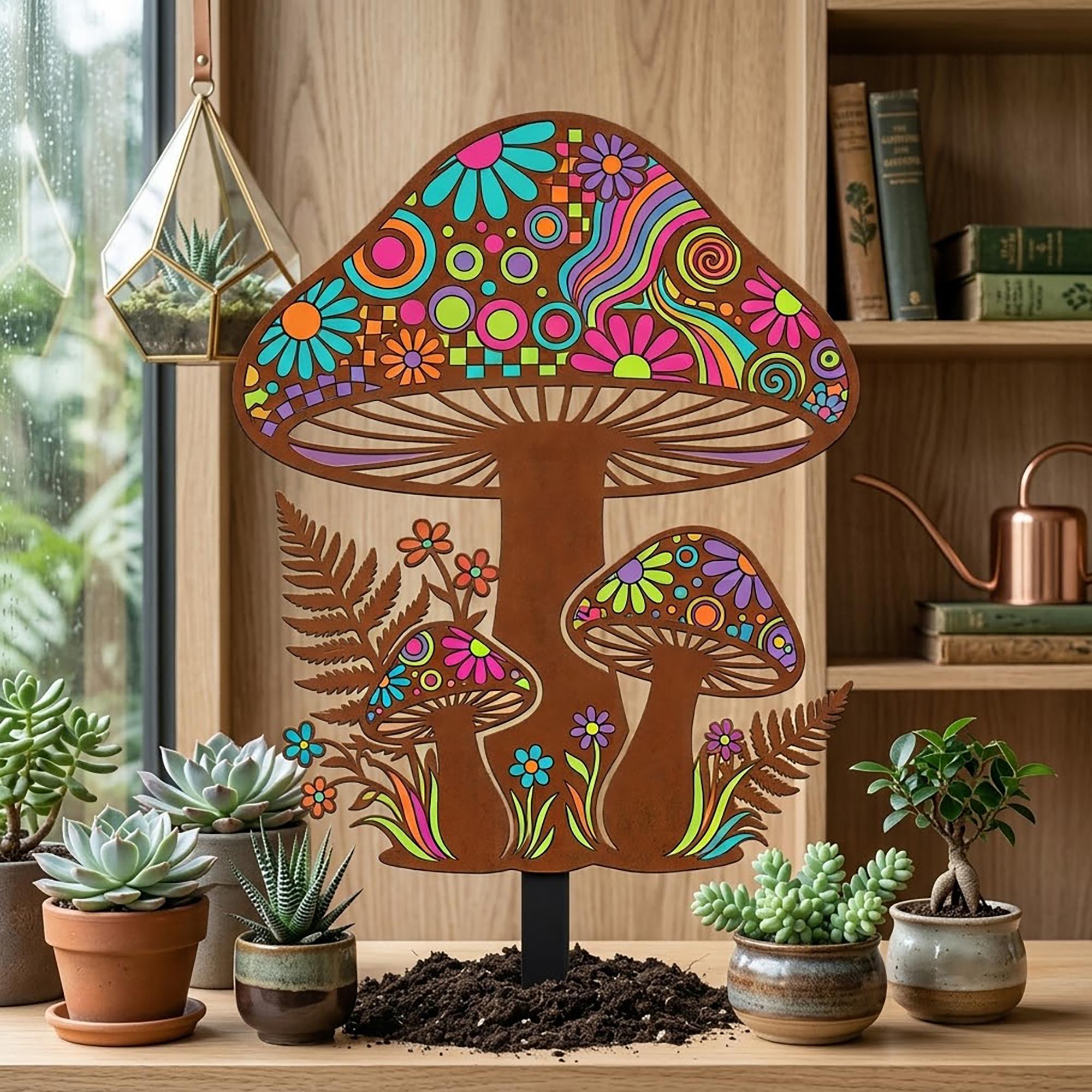 Mushroom Garden Stake - product view 3