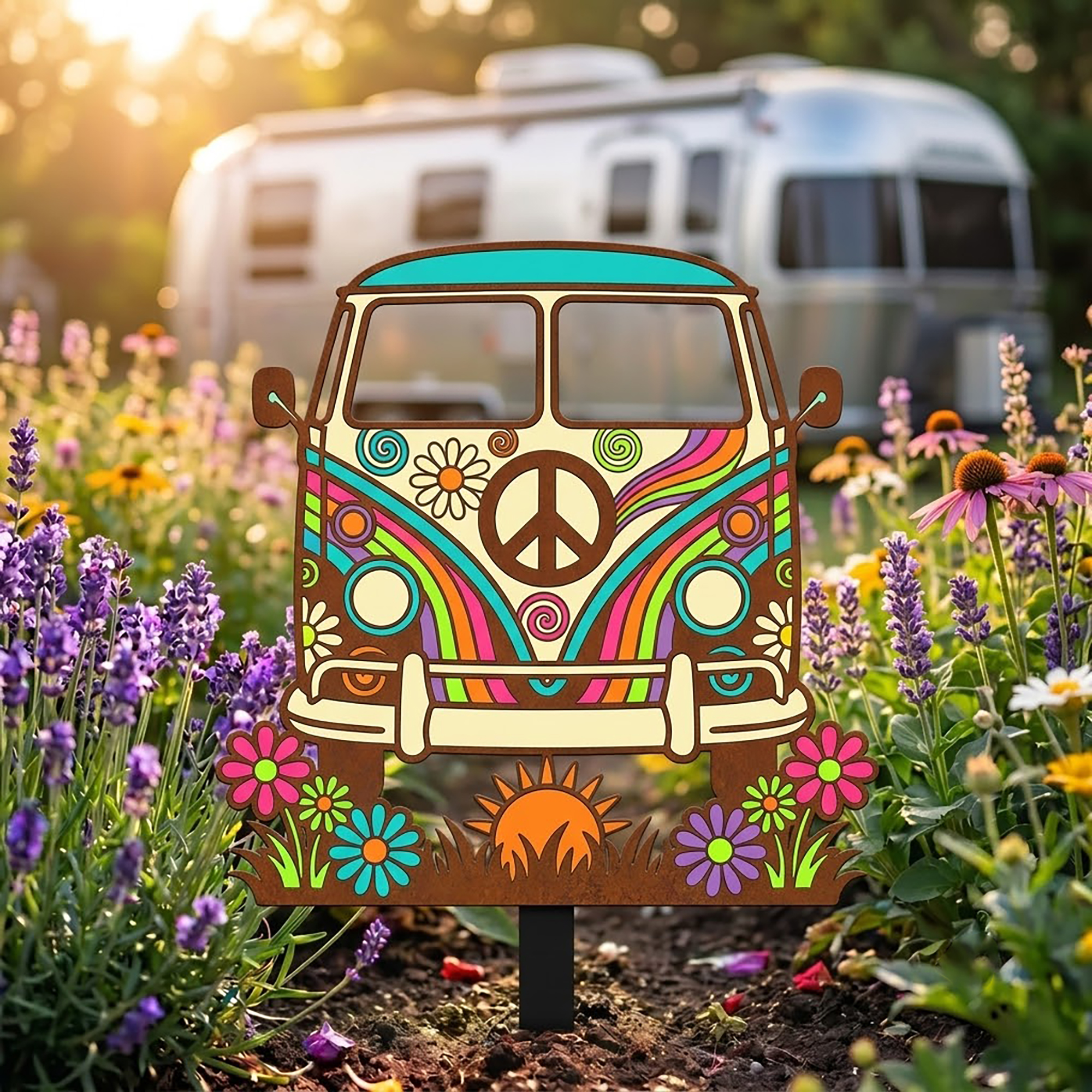Hippie Van Garden Stake