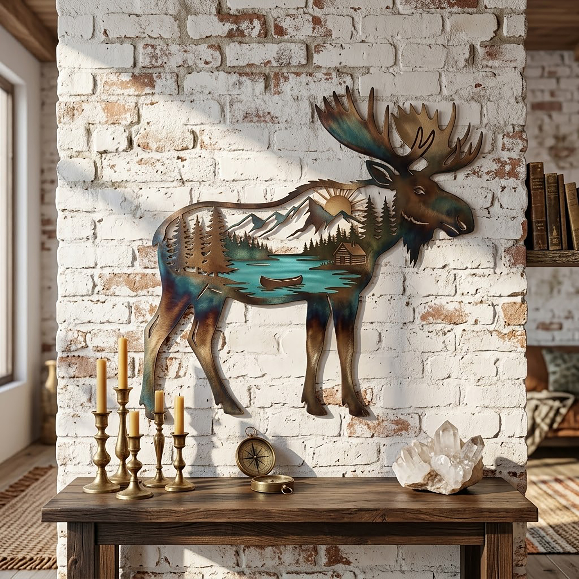 Moose Metal Wall Art - product view 2