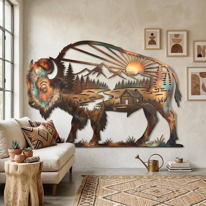 Bison Metal Wall Art