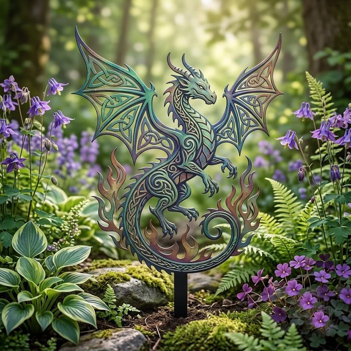 Celtic Dragon Garden Stake