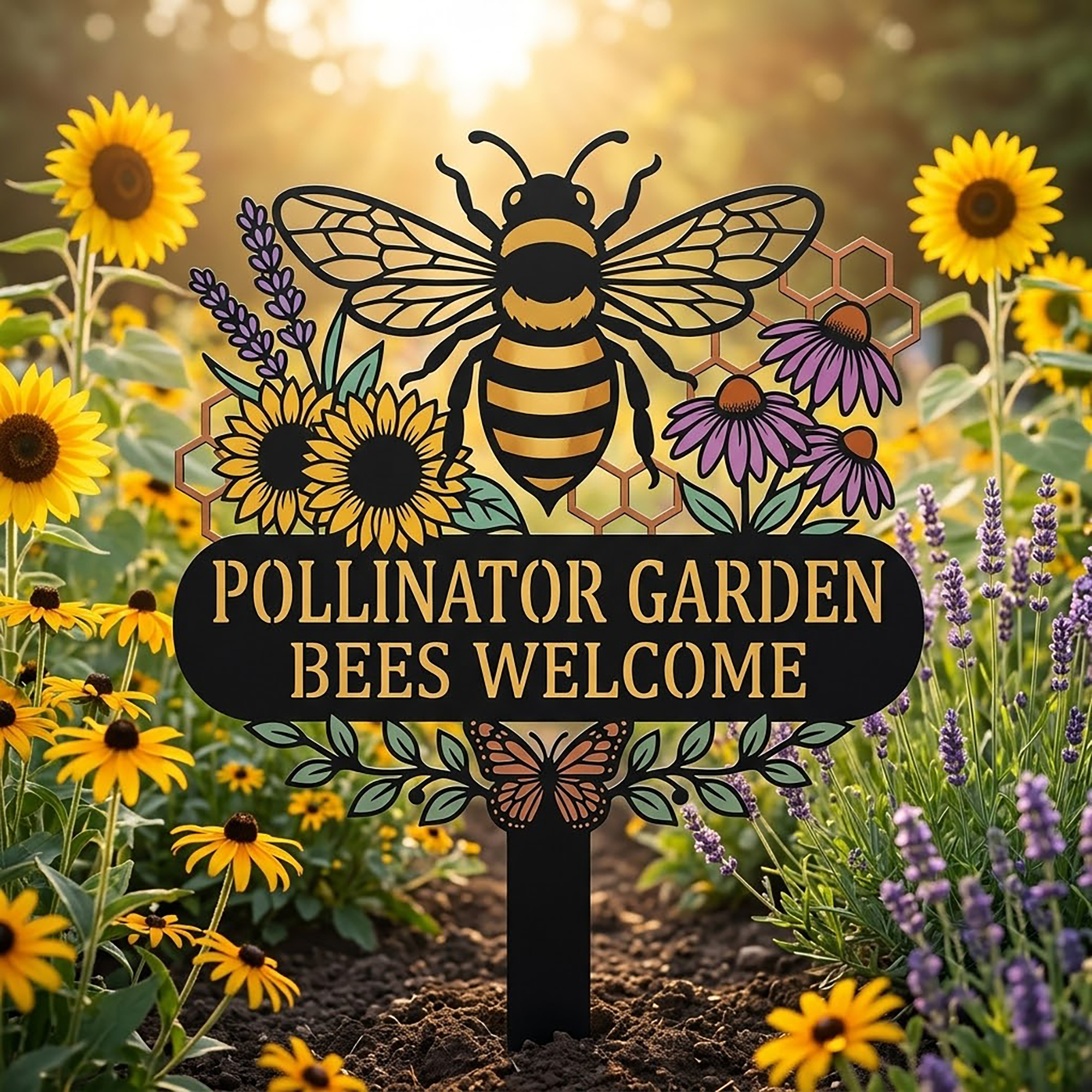 Pollinator Garden Stake
