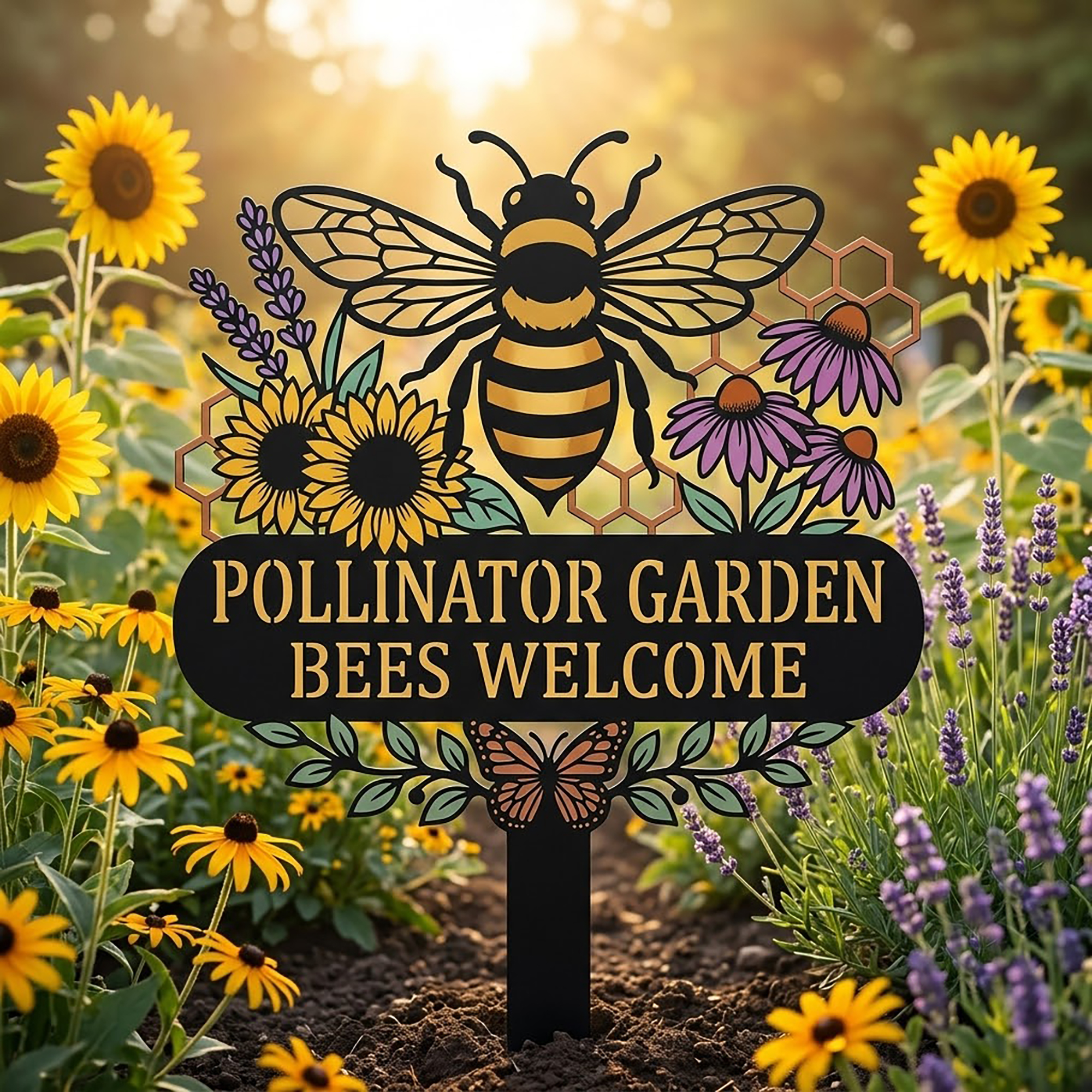 Pollinator Garden Stake - product view 3