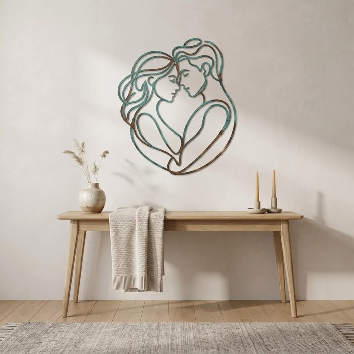 Couple Metal Wall Art