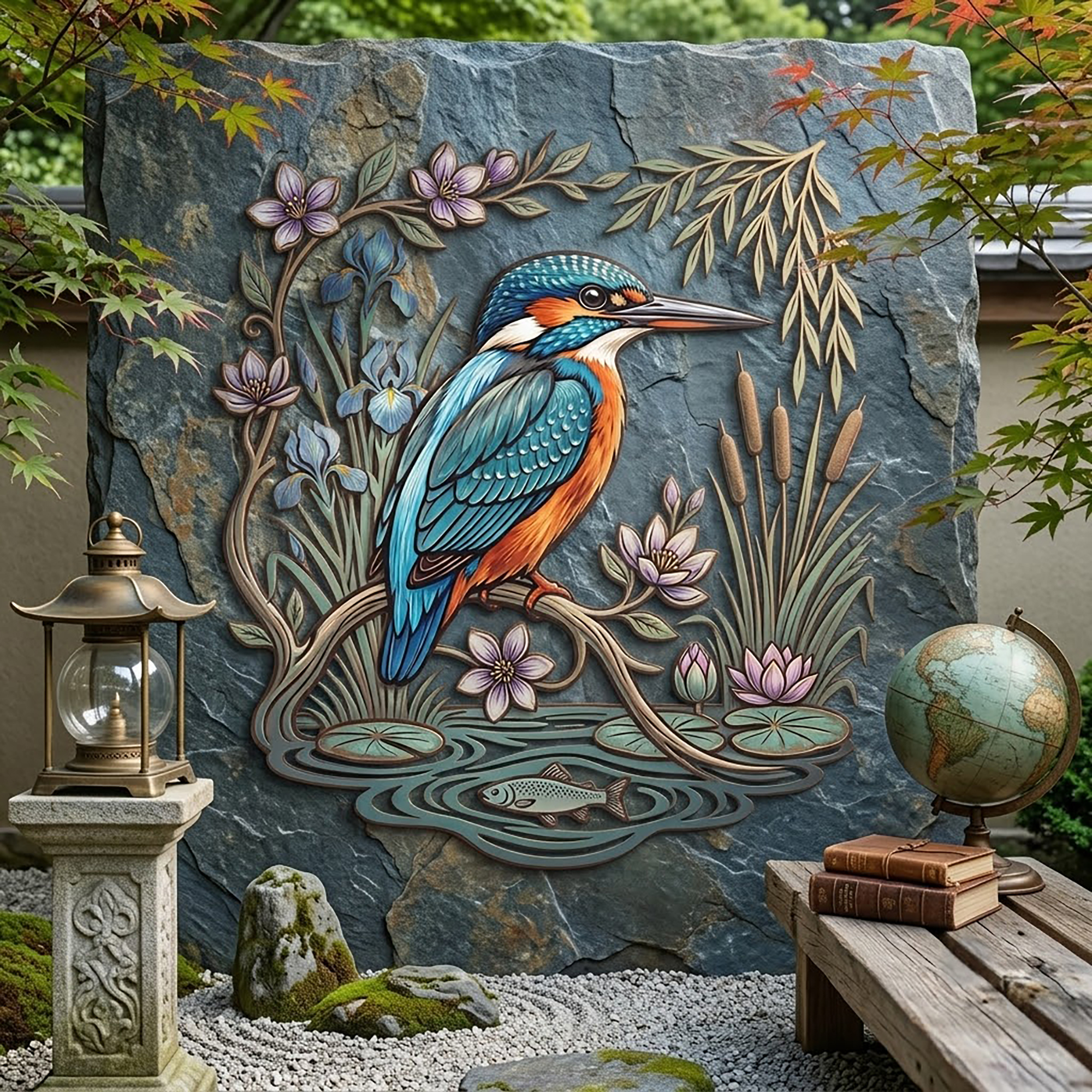Kingfisher Metal Wall Art - product view 3