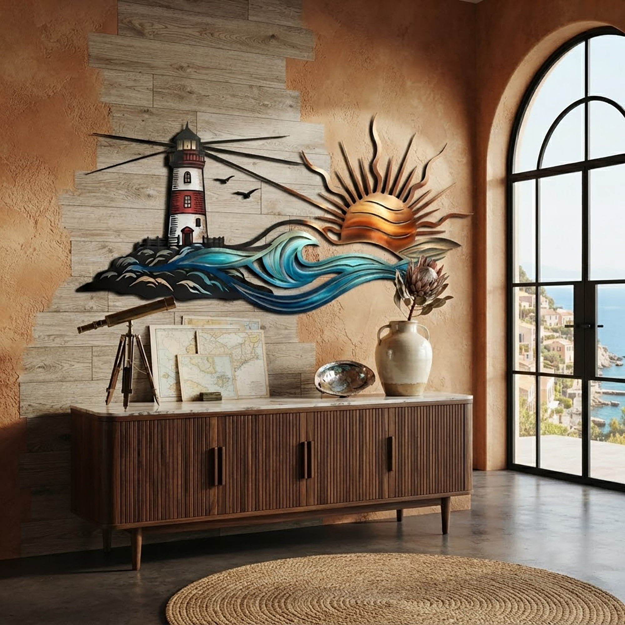 Lighthouse Metal Wall Art - product view 3