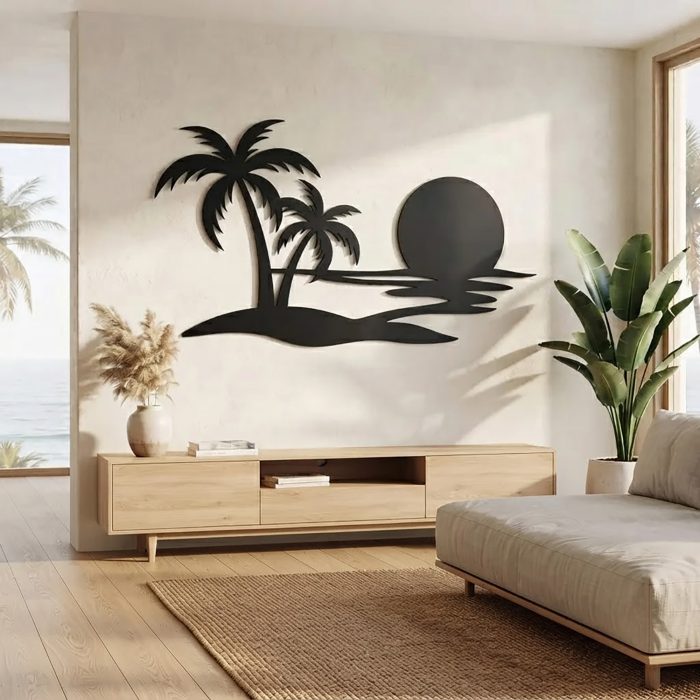 Palm Tree Metal Wall Art