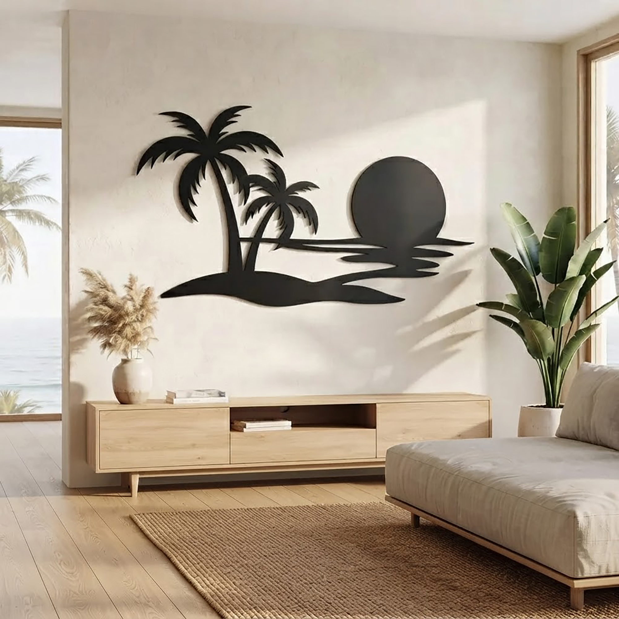 Palm Tree Metal Wall Art
