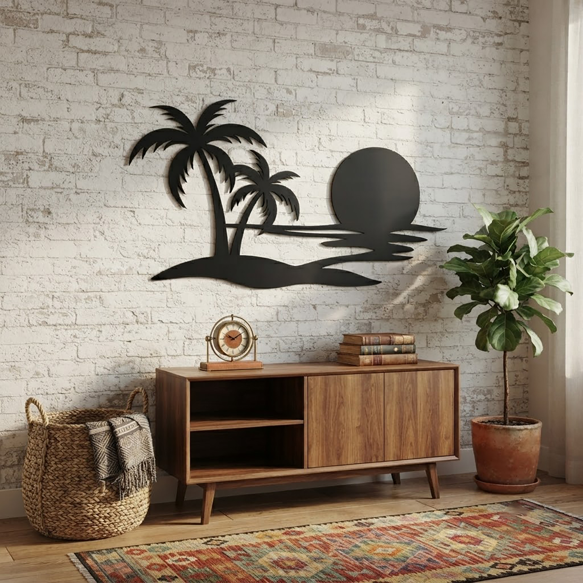 Palm Tree Metal Wall Art - product view 2